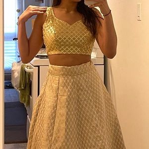 Lehenga top | XS | Gold